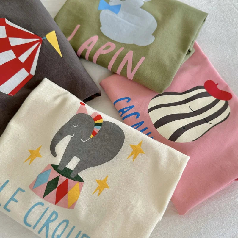 Circus T-Shirt - Star Circus Summer T-Shirt 2-8 years | Varenne Kids Club