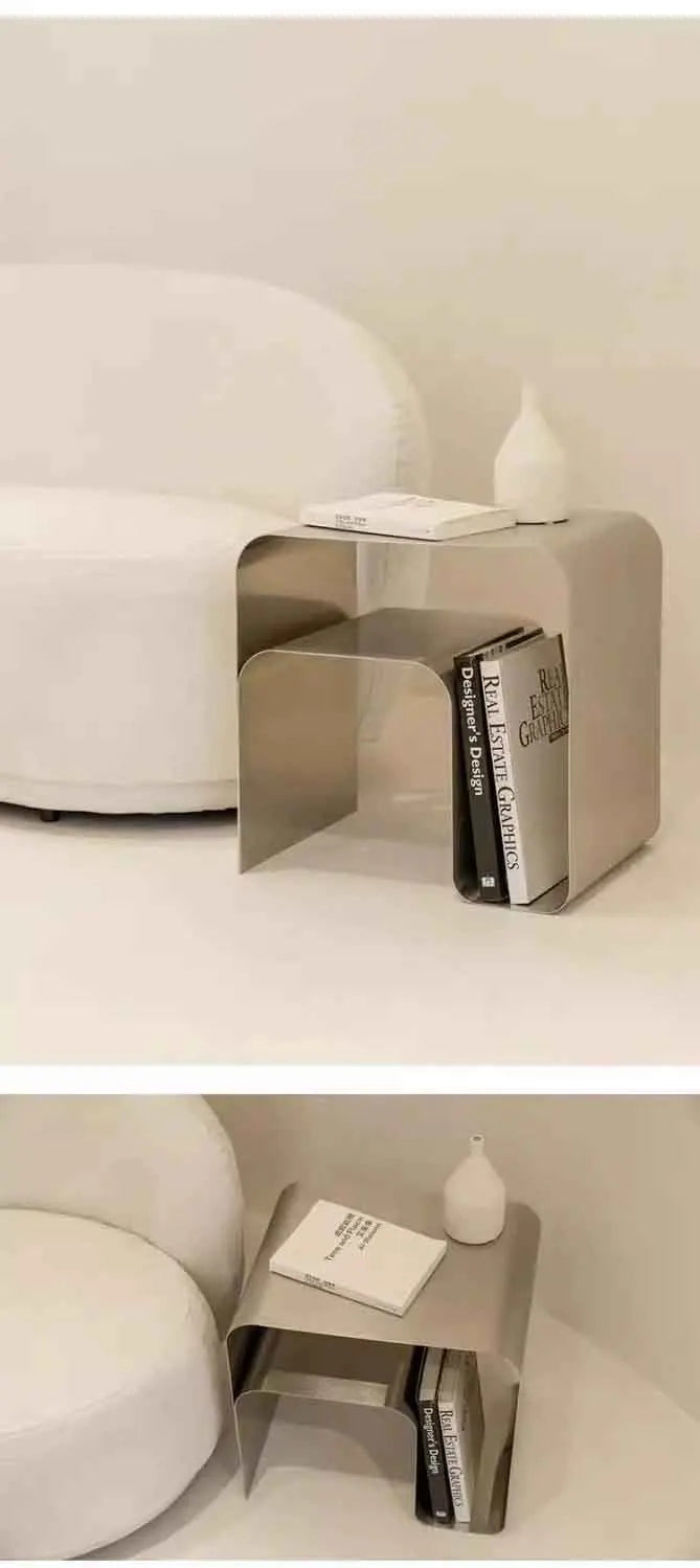 Table à thé en acier inoxydable