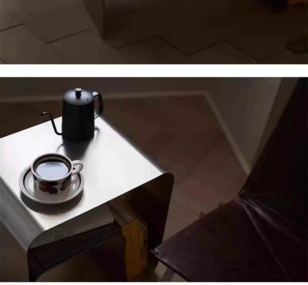 Table à thé en acier inoxydable