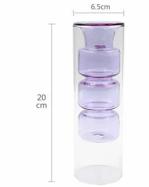 Verre créatif à double paroi transparent