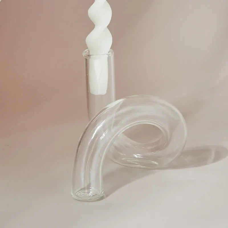 Vase de flexion pour fleurs Ornements en verre