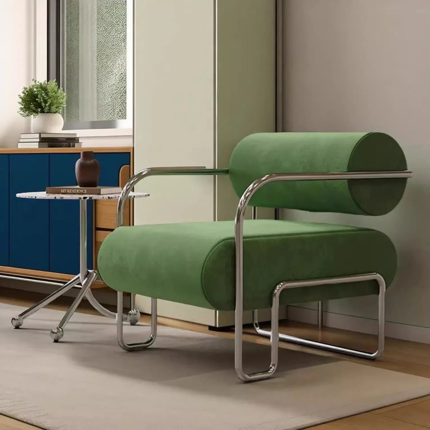 Chaise en acier inoxydable