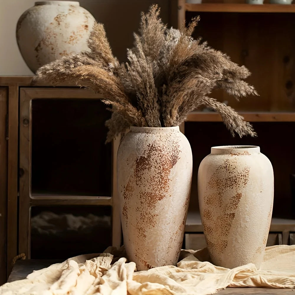 Pot de fleurs rétro élégant en céramique