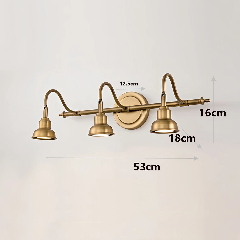 Tête Lampe murale en cuivre