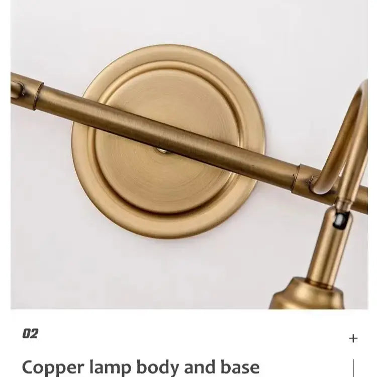 Tête Lampe murale en cuivre