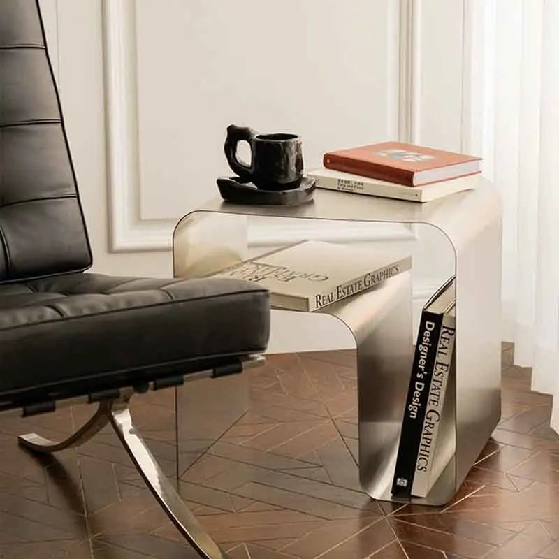 Table à thé en acier inoxydable