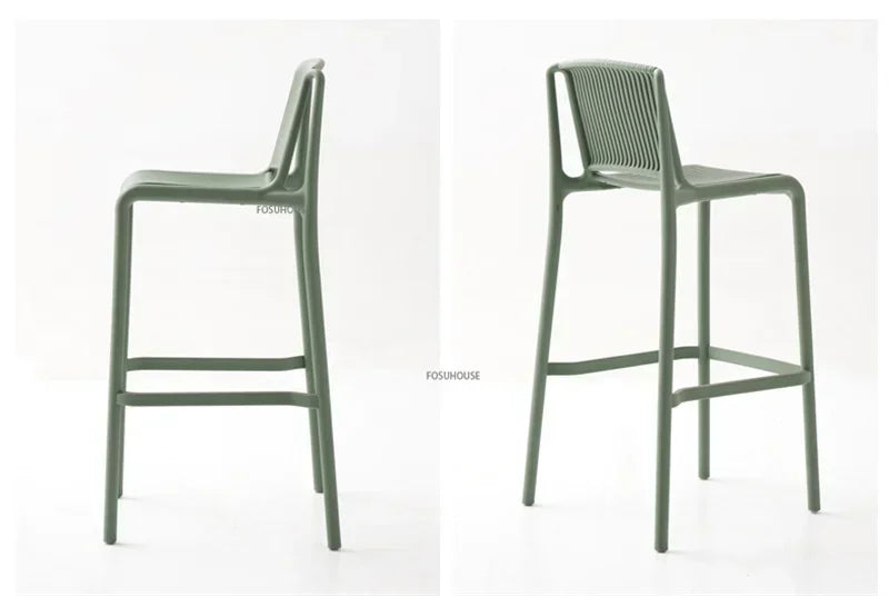 Chaises de bar en plastique simple moderne