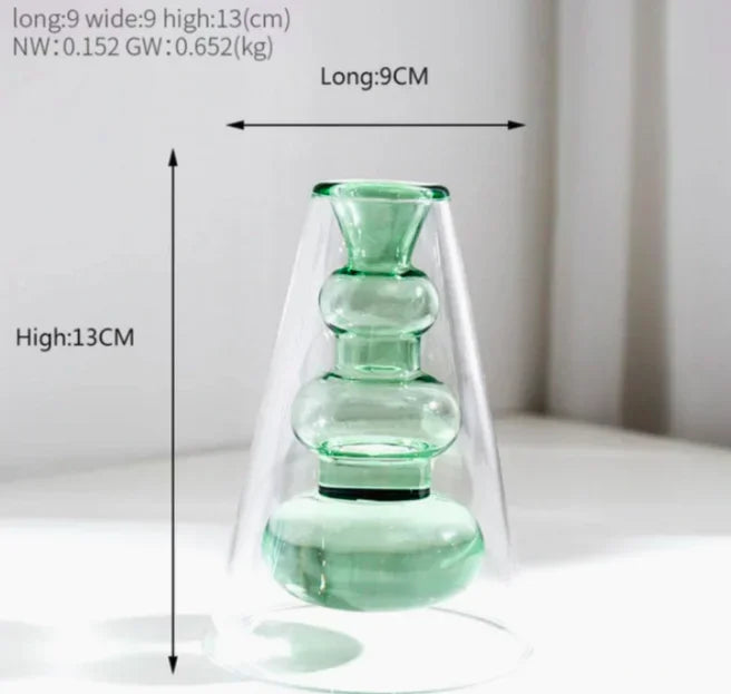 Verre créatif à double paroi transparent