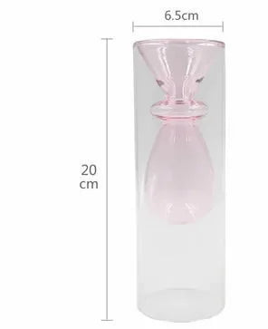 Verre créatif à double paroi transparent