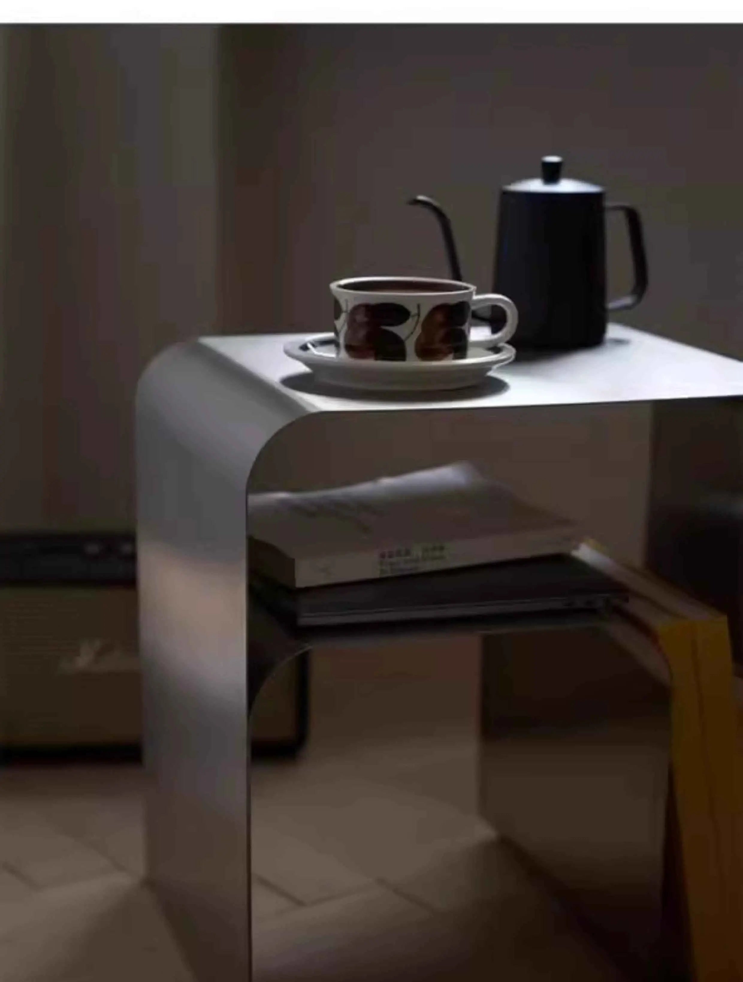 Table à thé en acier inoxydable