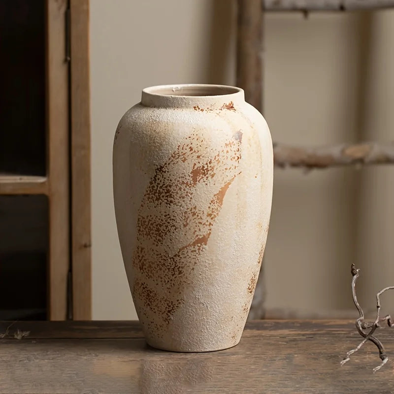 Pot de fleurs rétro élégant en céramique