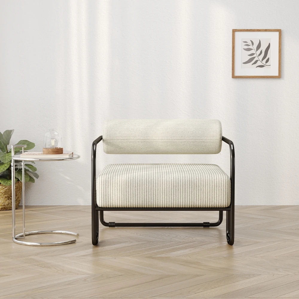 Chaise d'appoint en velours côtelé