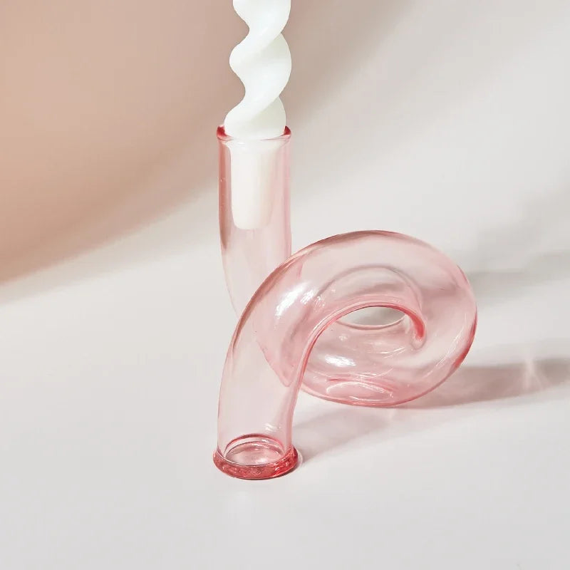 Vase de flexion pour fleurs Ornements en verre