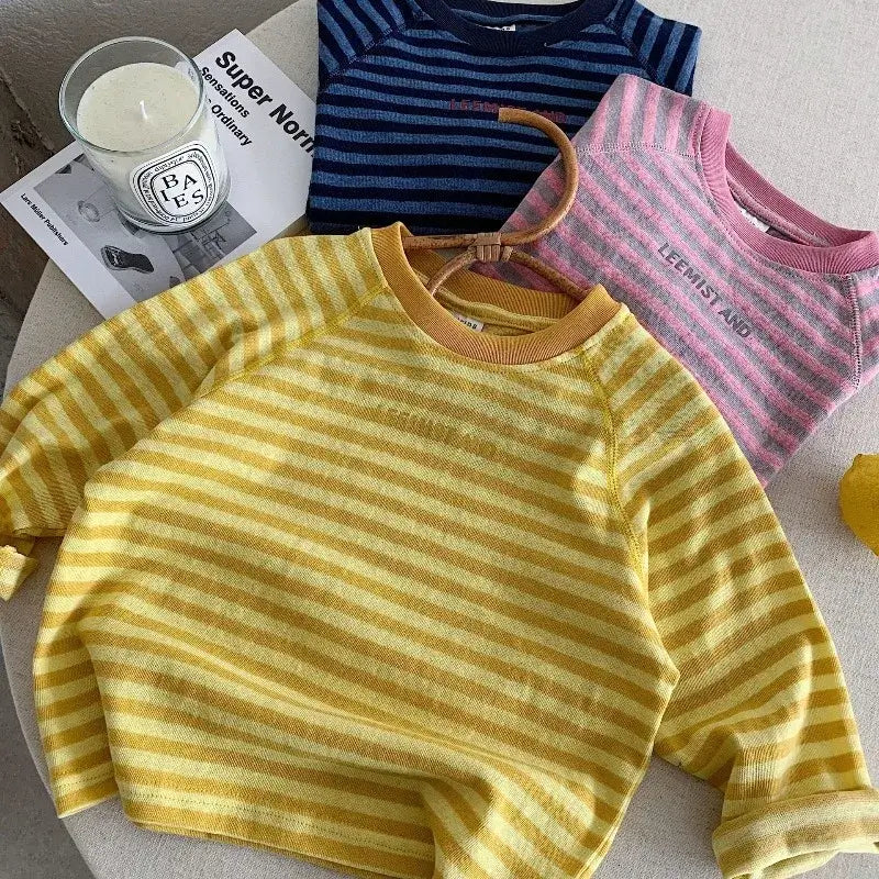 Pull Rayé Enfant - Coupe Boxy et Manches Raglan