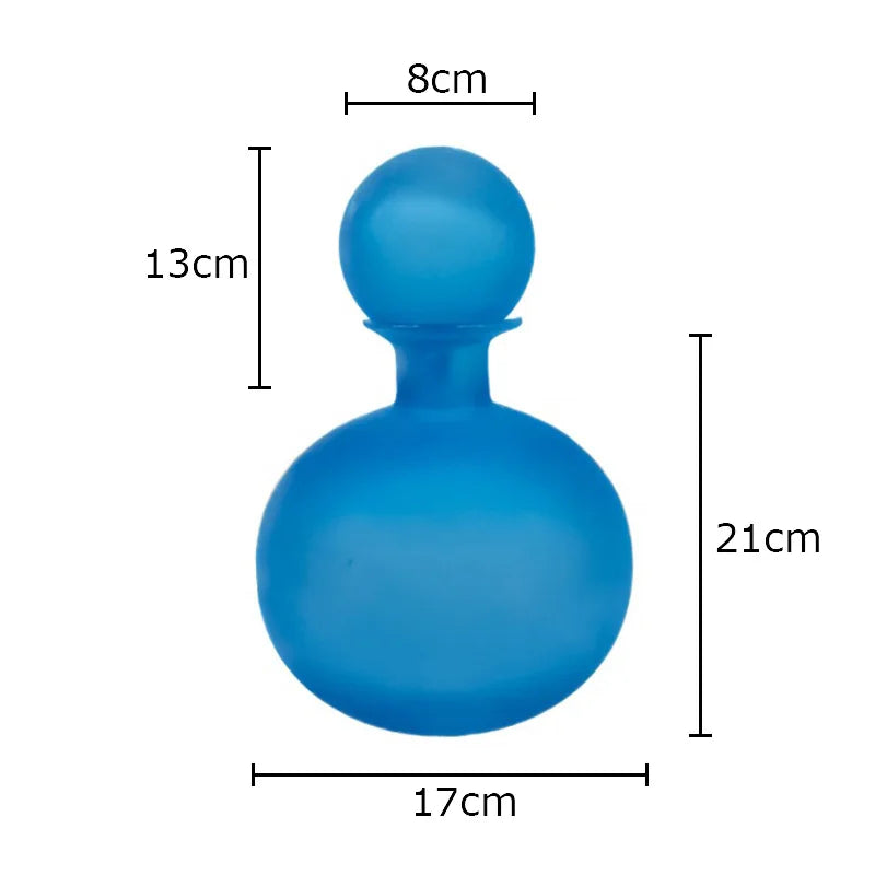 Vase en verre dépoli transparent