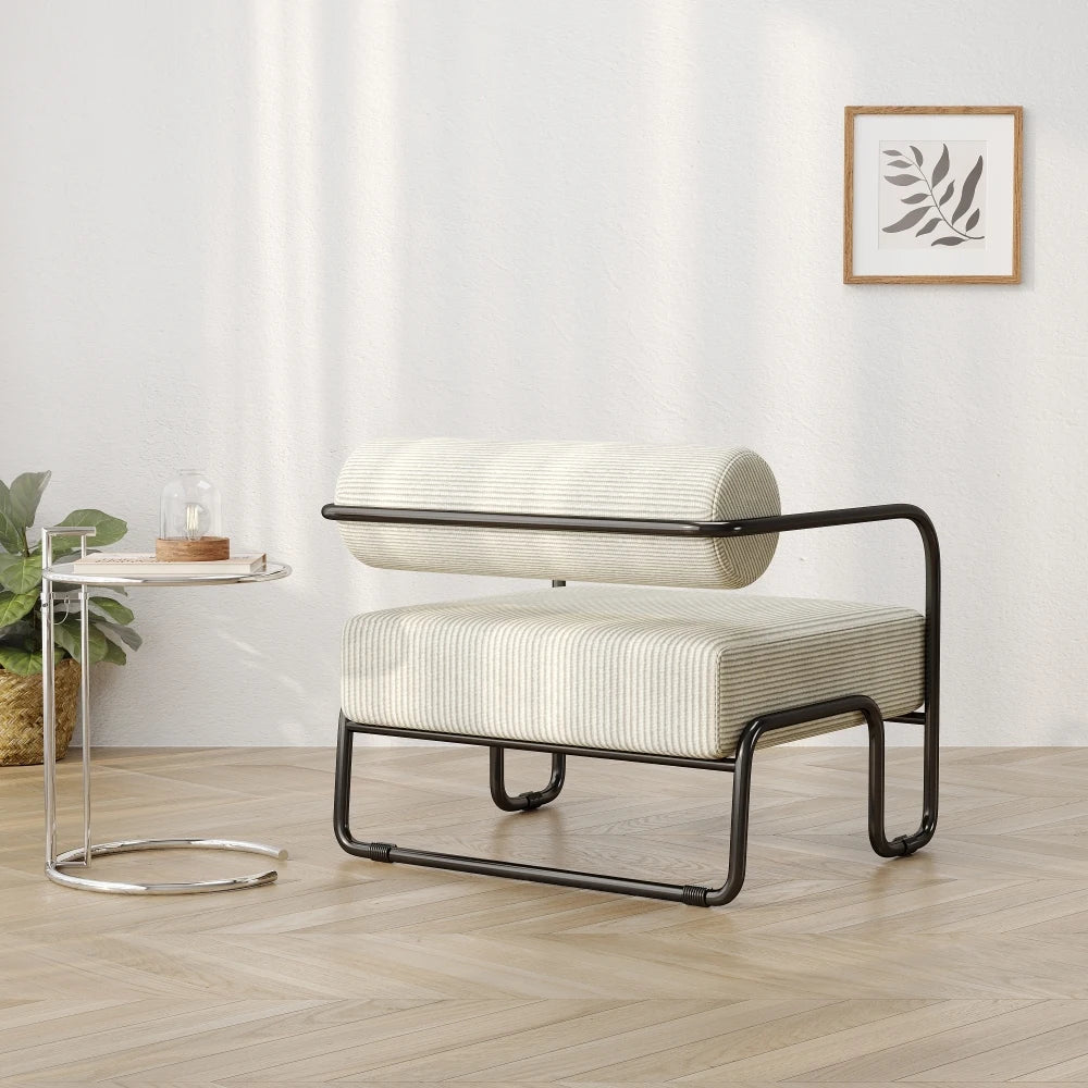 Chaise d'appoint en velours côtelé