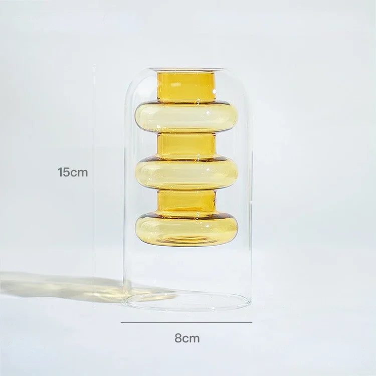Verre créatif à double paroi transparent