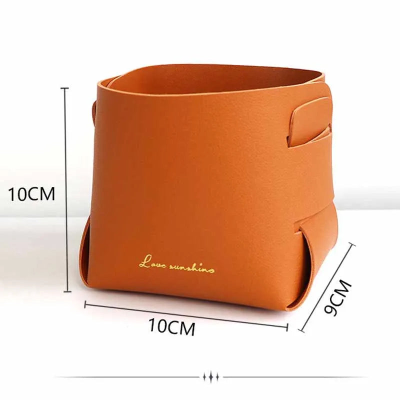 Boîte de rangement en cuir