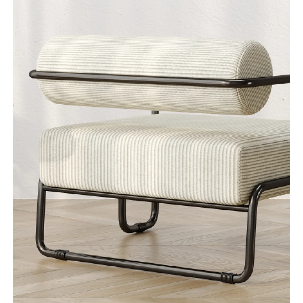 Chaise d'appoint en velours côtelé