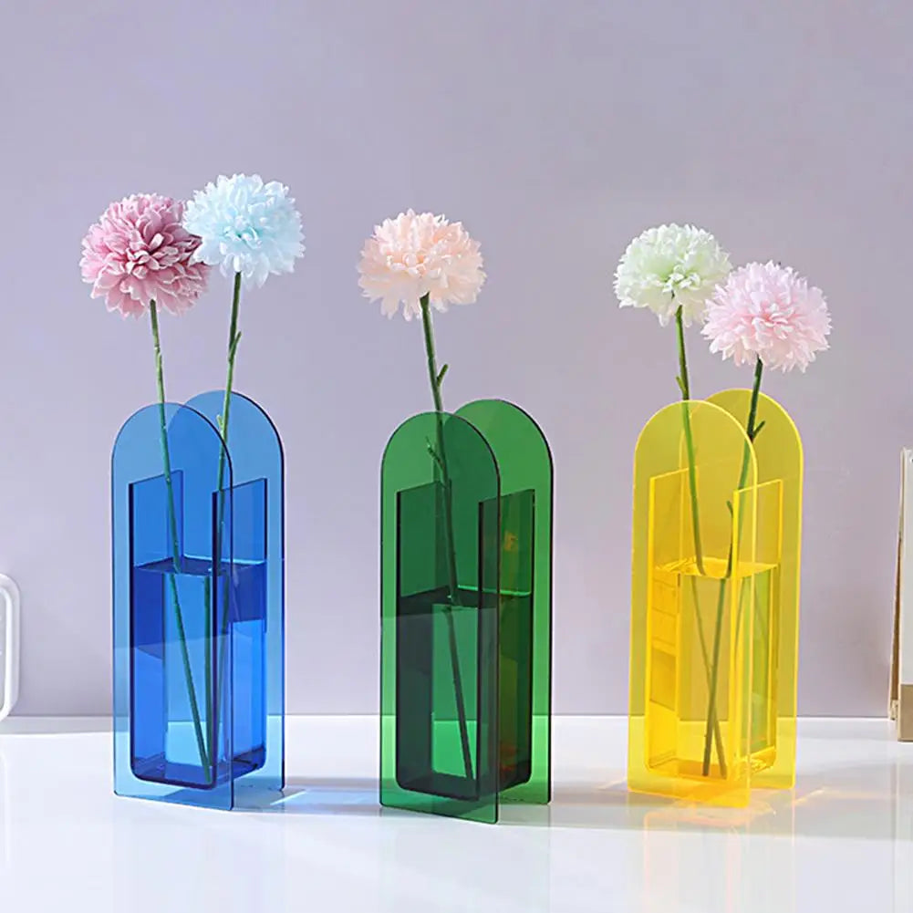 Vase à fleurs aux couleurs vives