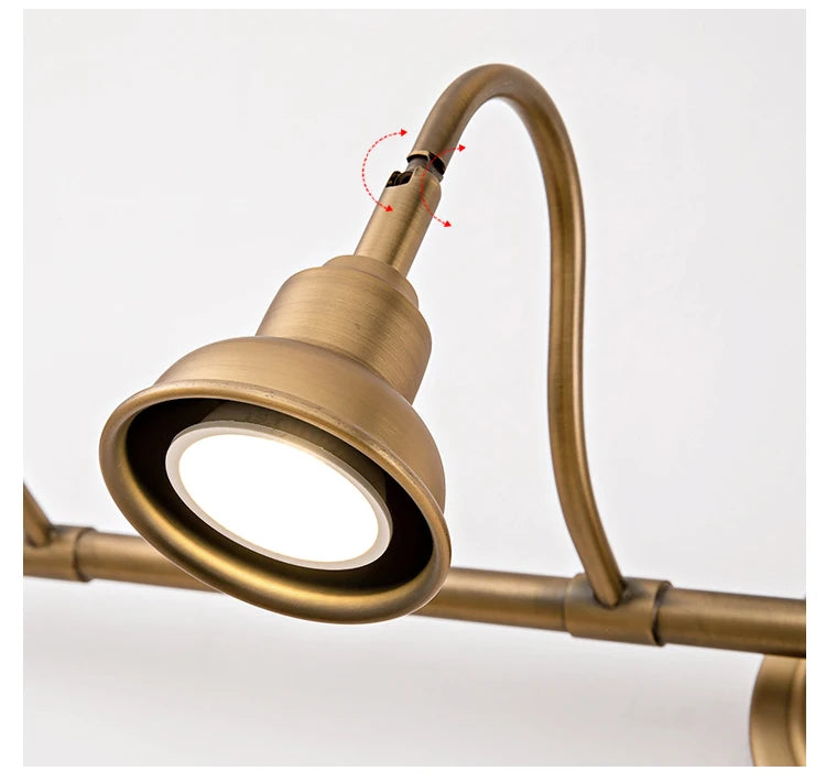 Tête Lampe murale en cuivre