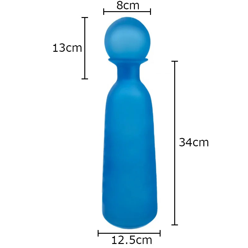 Vase en verre dépoli transparent