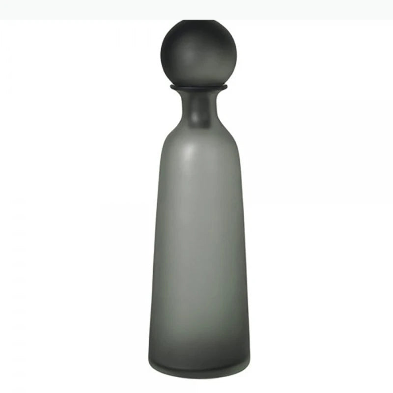 Vase en verre dépoli transparent
