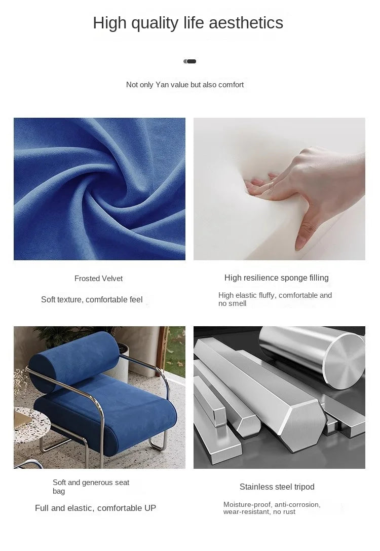 Chaise en acier inoxydable
