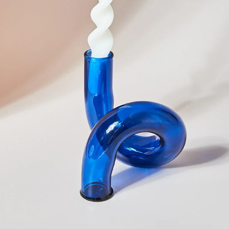 Vase de flexion pour fleurs Ornements en verre