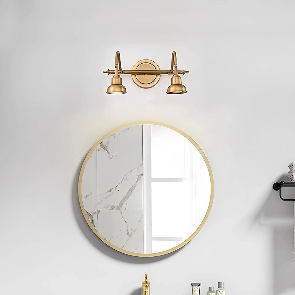 Tête Lampe murale en cuivre