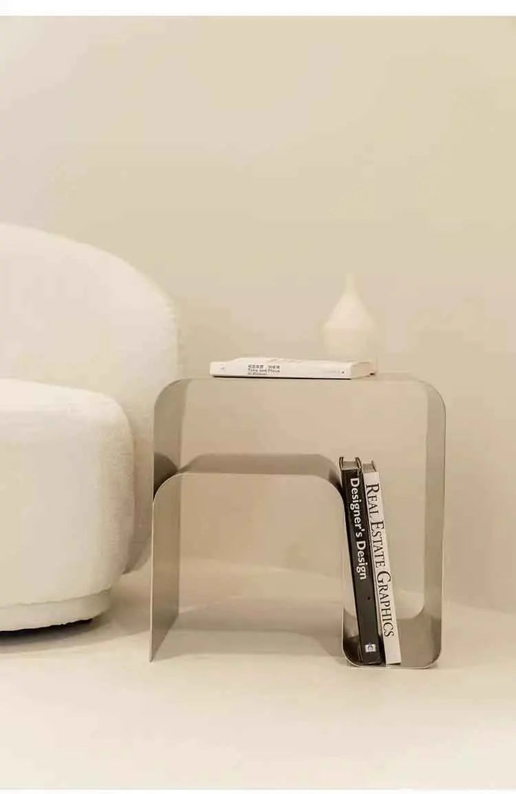 Table à thé en acier inoxydable
