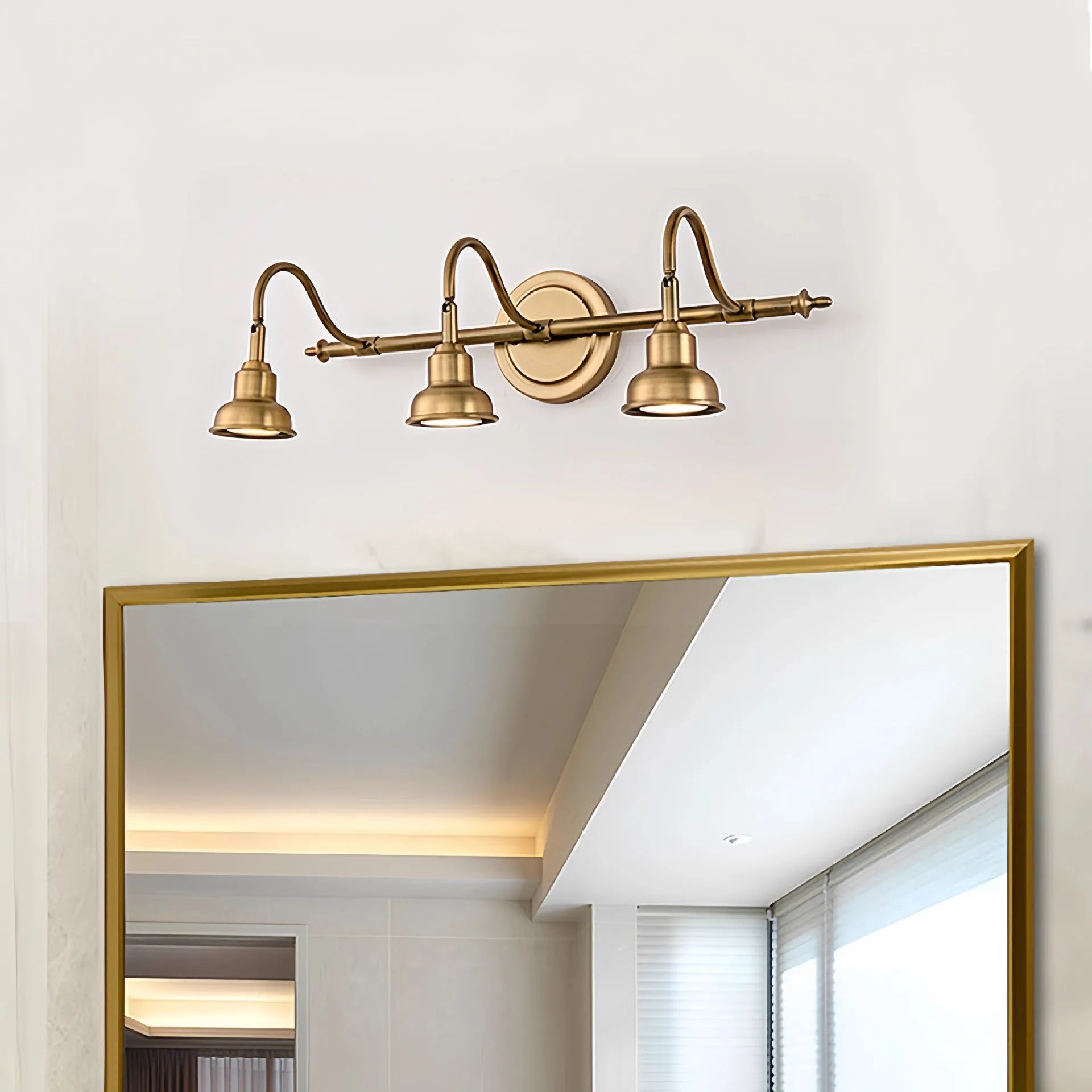 Tête Lampe murale en cuivre