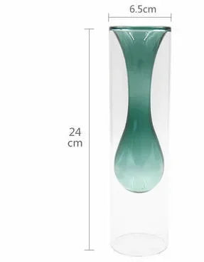 Verre créatif à double paroi transparent