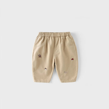 Pantalon Harem Enfant Brodé - Motifs Forêt, Sable ou Rayé