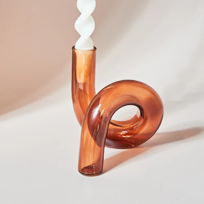 Vase de flexion pour fleurs Ornements en verre