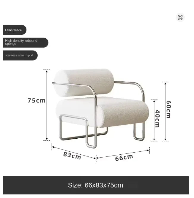 Chaise en acier inoxydable