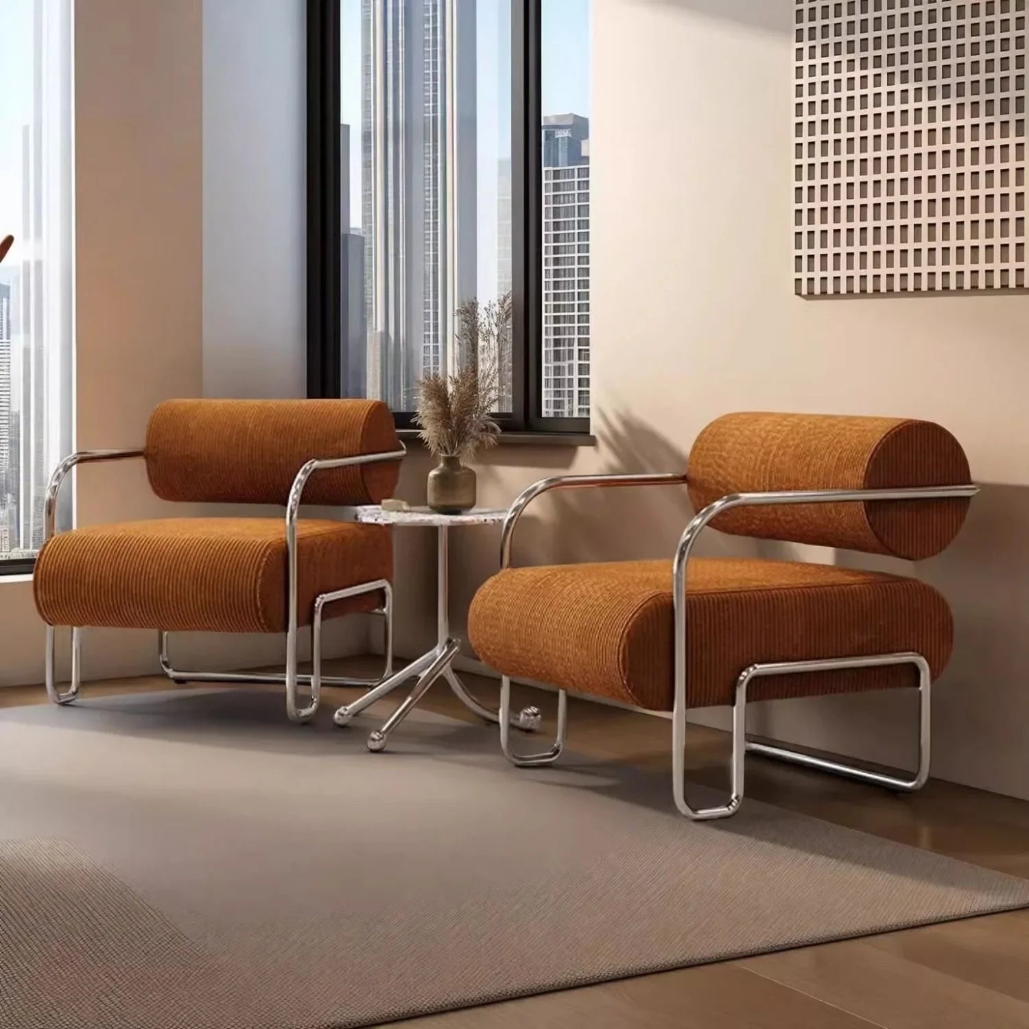 Chaise en acier inoxydable