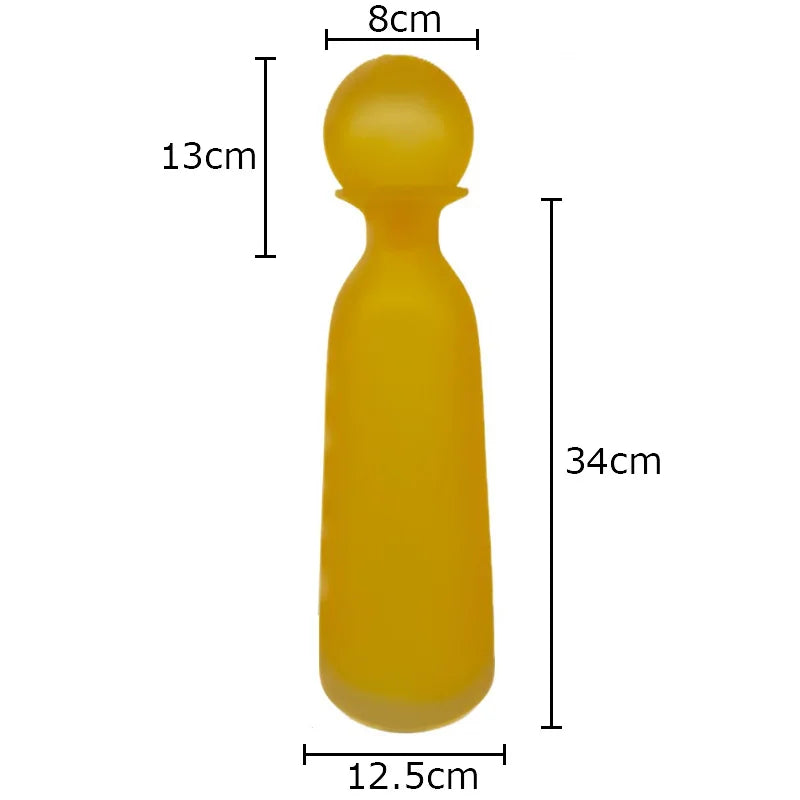 Vase en verre dépoli transparent