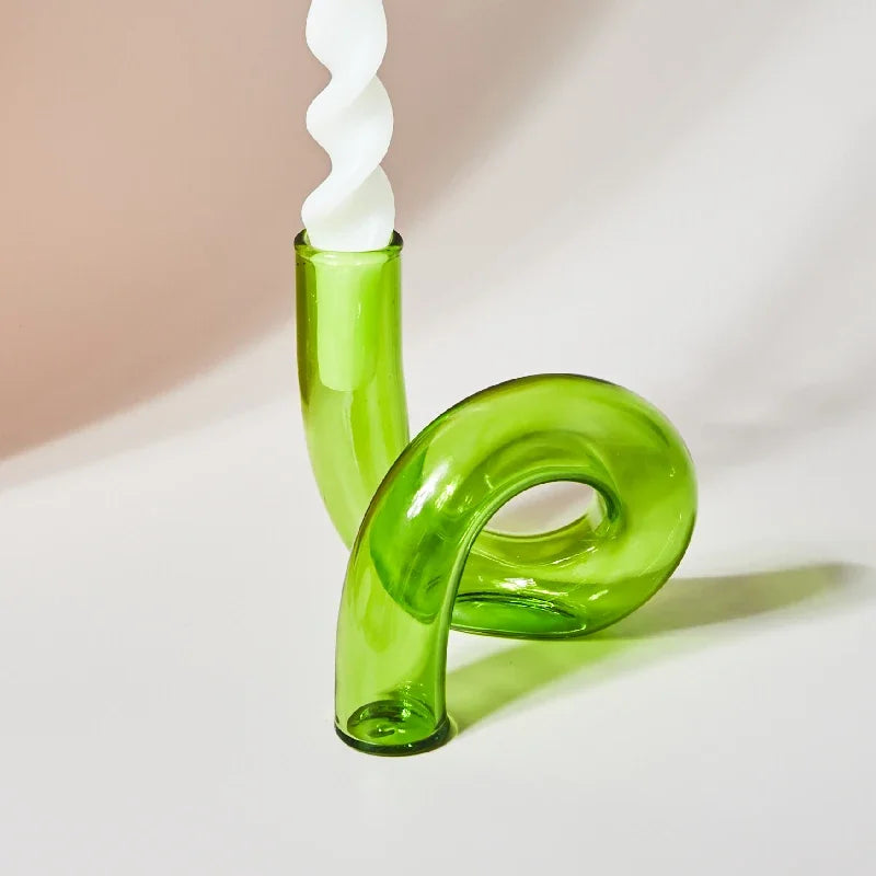 Vase de flexion pour fleurs Ornements en verre