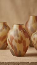 Hand-Blown Glass Vase With Amber Tint