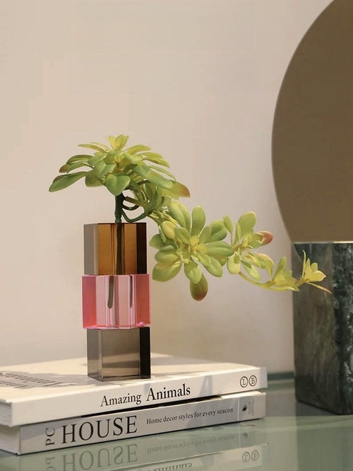 Vase Soliflore Cube Cristal