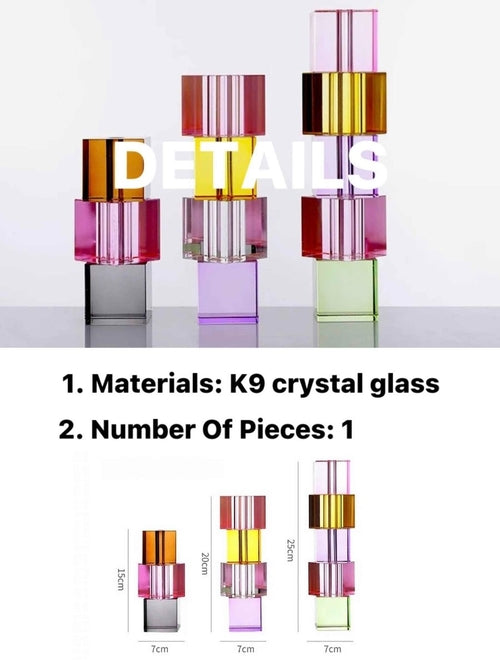 Vase Soliflore Cube Cristal