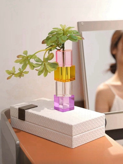 Vase Soliflore Cube Cristal